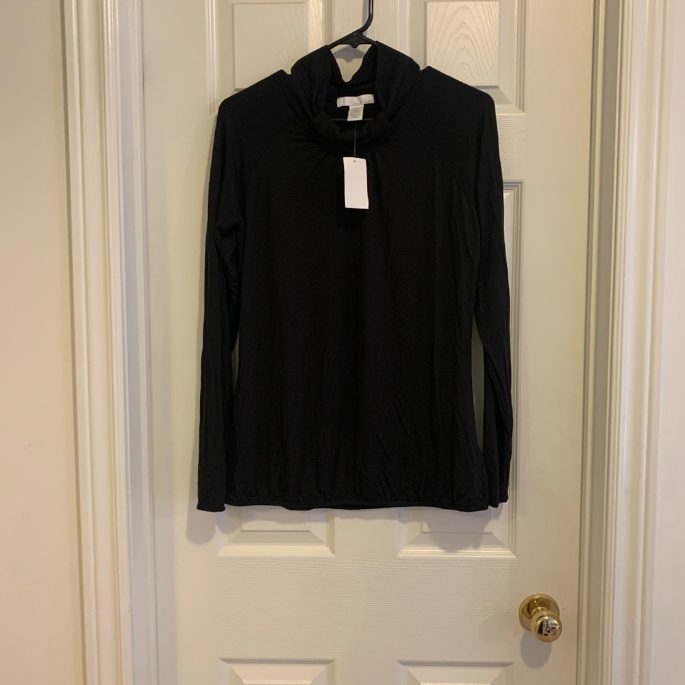Lucy & Laurel Black Long Sleeve Top size large